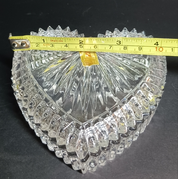 NACHTMANN Trinket Box HEART Shaped Crystal Jewelry Dish Vintage - Picture 5 of 6